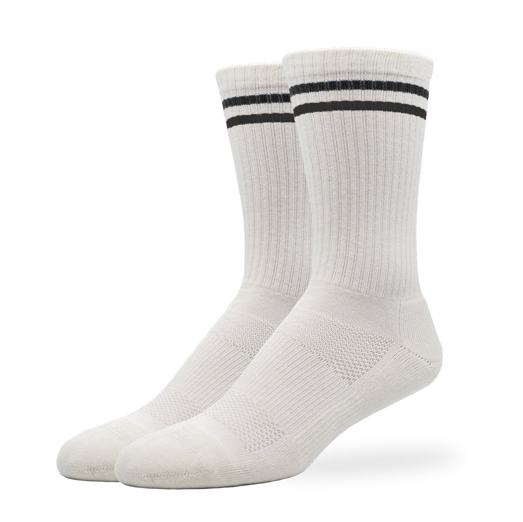 SILVER RETRO SOCKS OFF WHITE SixSox