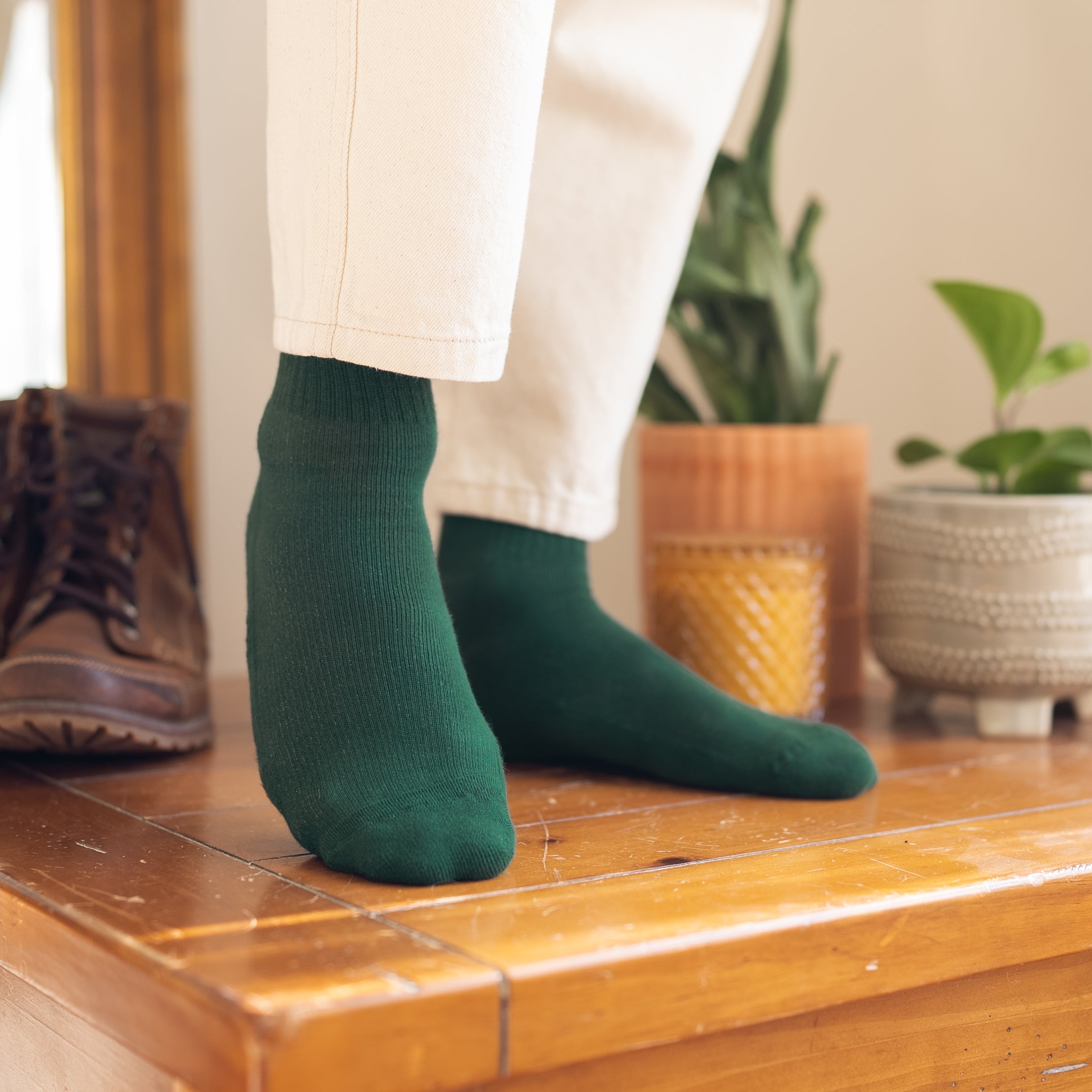 SILVER SOLID RIBBED SOCKS | FOREST GREEN SixSox SILVER SOLID RIBBED SOCKS | FOREST GREEN SixSox